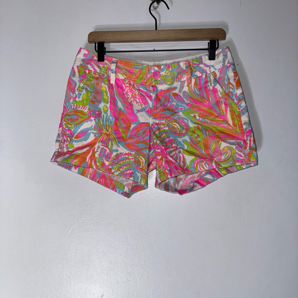 Lilly Pulitzer Callahan Shorts Scuba To Cuba Neon Size 2
